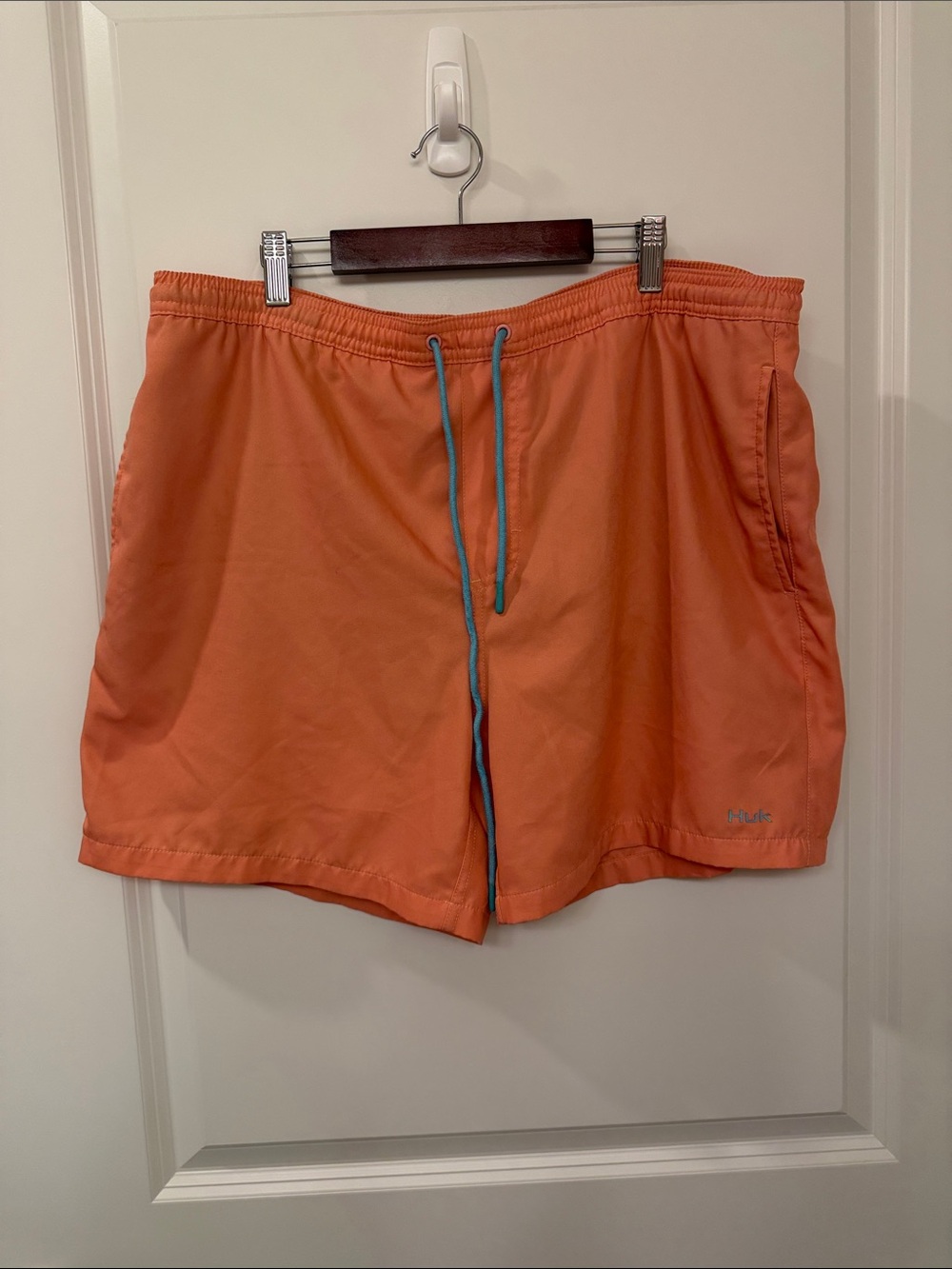 Huk Pursuit Volley Swim Shorts Men's Orange Size Large